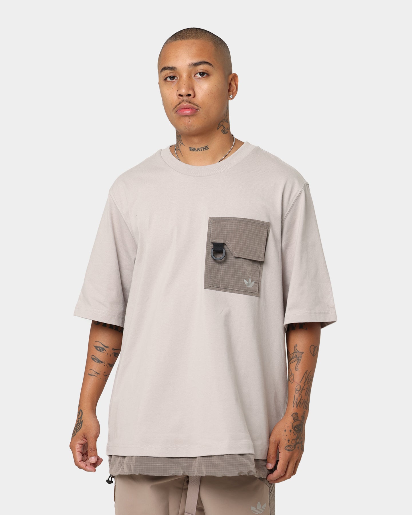 Adidas Originals Men's T-Shirt - Light Brown Casual Tee for Everyday Wear | Gym, Streetwear & Lounge Outfits