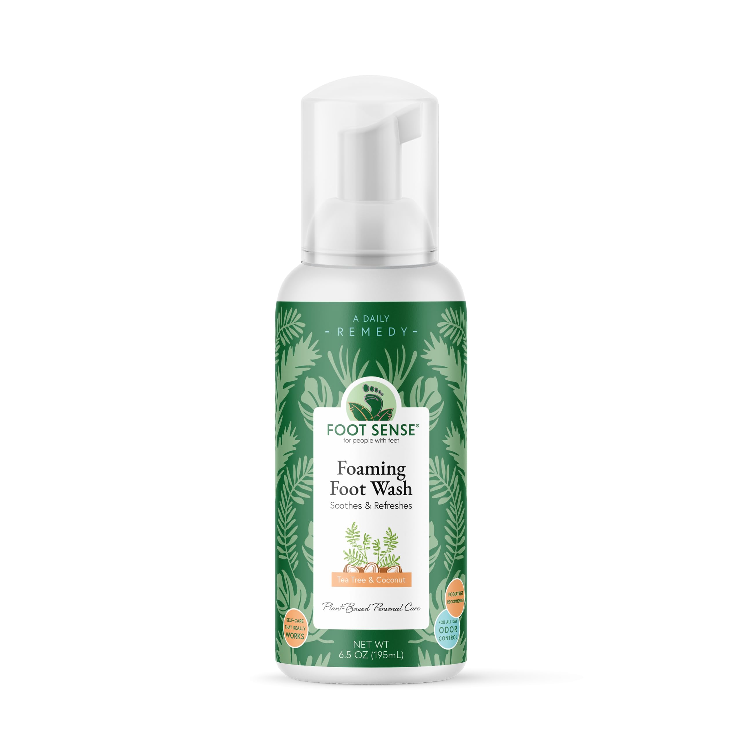 Tea Tree Oil Foaming Soap & Foot Wash - Made in USA, 6.5 Oz - Promotes Healthy Skin, Feet & Nails - Fights Foot Odor, Eczema & Athlete's Foot - Ideal for Daily Hygiene, Shower & Bathroom Use