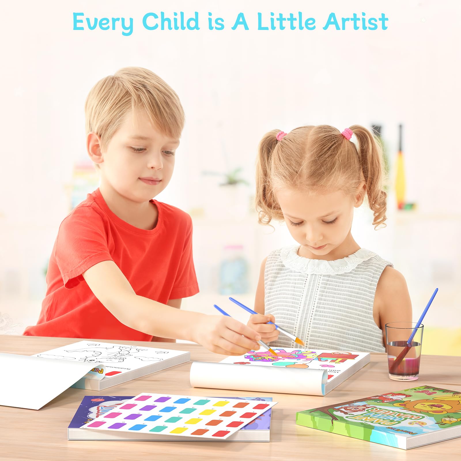 PERRYHOME Mess-Free Water Coloring Books for Kids Ages 3-8, Frozen Themed Paint with Water Activity Set - Toddler Arts & Crafts Toys, Perfect Birthday & Christmas Gifts for Girls & Boys | Fun Indoor Activity, Travel Entertainment & Creative Learning Tool