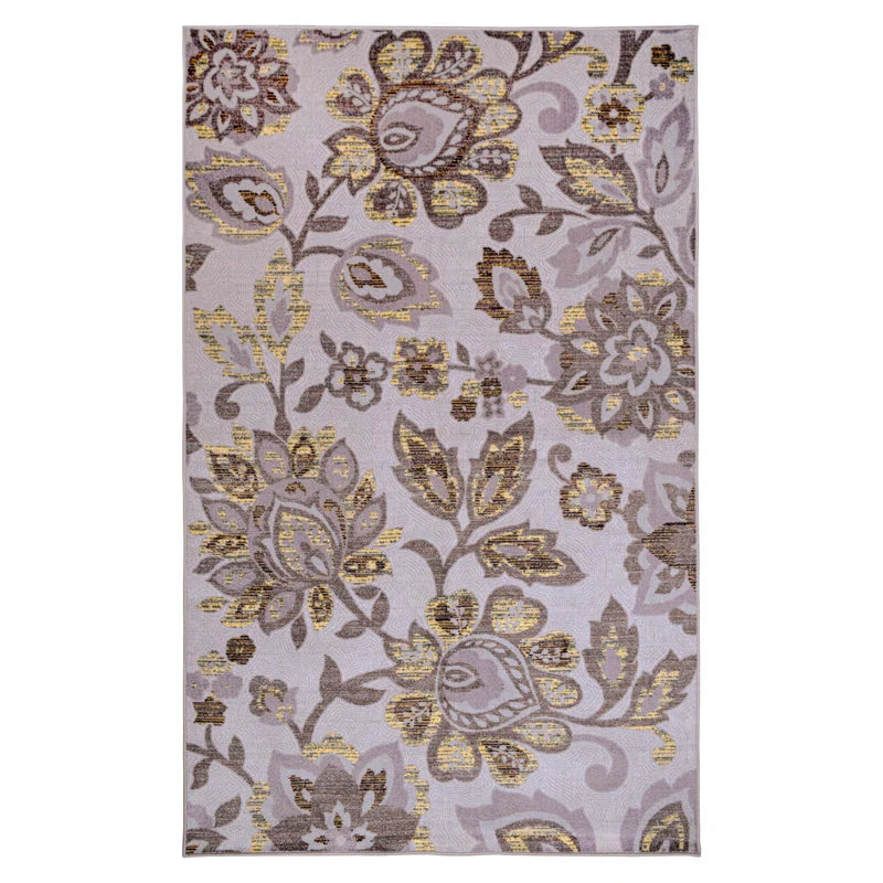Jezabel Floral Non-Slip Washable Indoor Area Rug - Soft Comfort for Living Room, Bedroom & Nursery | Home Decor Essentials