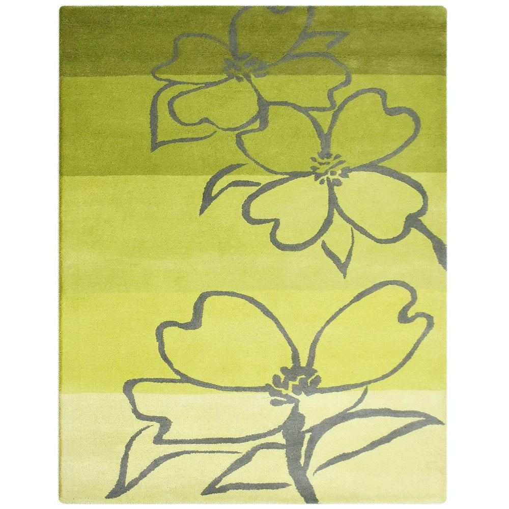 Premium Hand Tufted Crocus Floral Area Rug - Soft Non-Slip Living Room Carpet for Bedroom, Nursery & Home Decor
