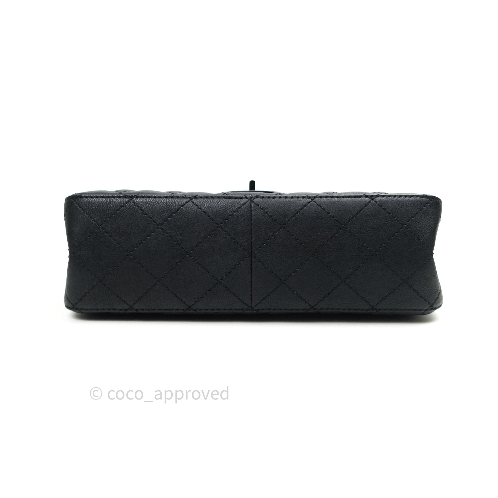 Chanel 2.55 Quilted Reissue 226 Double Flap Bag in So Black Crumpled Calfskin Leather - Luxury Handbag for Women, Perfect for Evening Events & Special Occasions