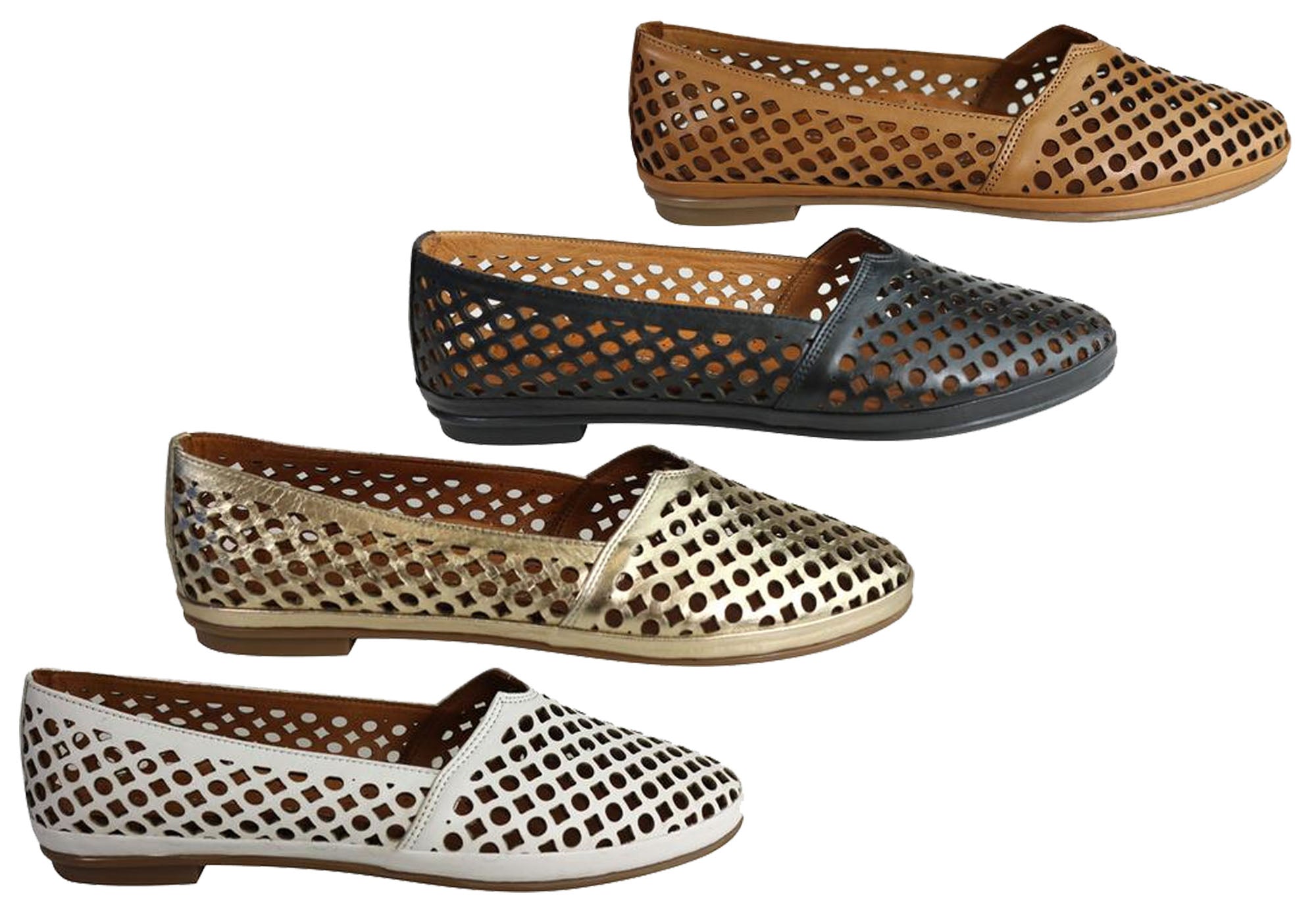 Orizonte Aria Women's Comfortable Soft Leather Flat Shoes - European Style for Casual Wear, Office & Travel