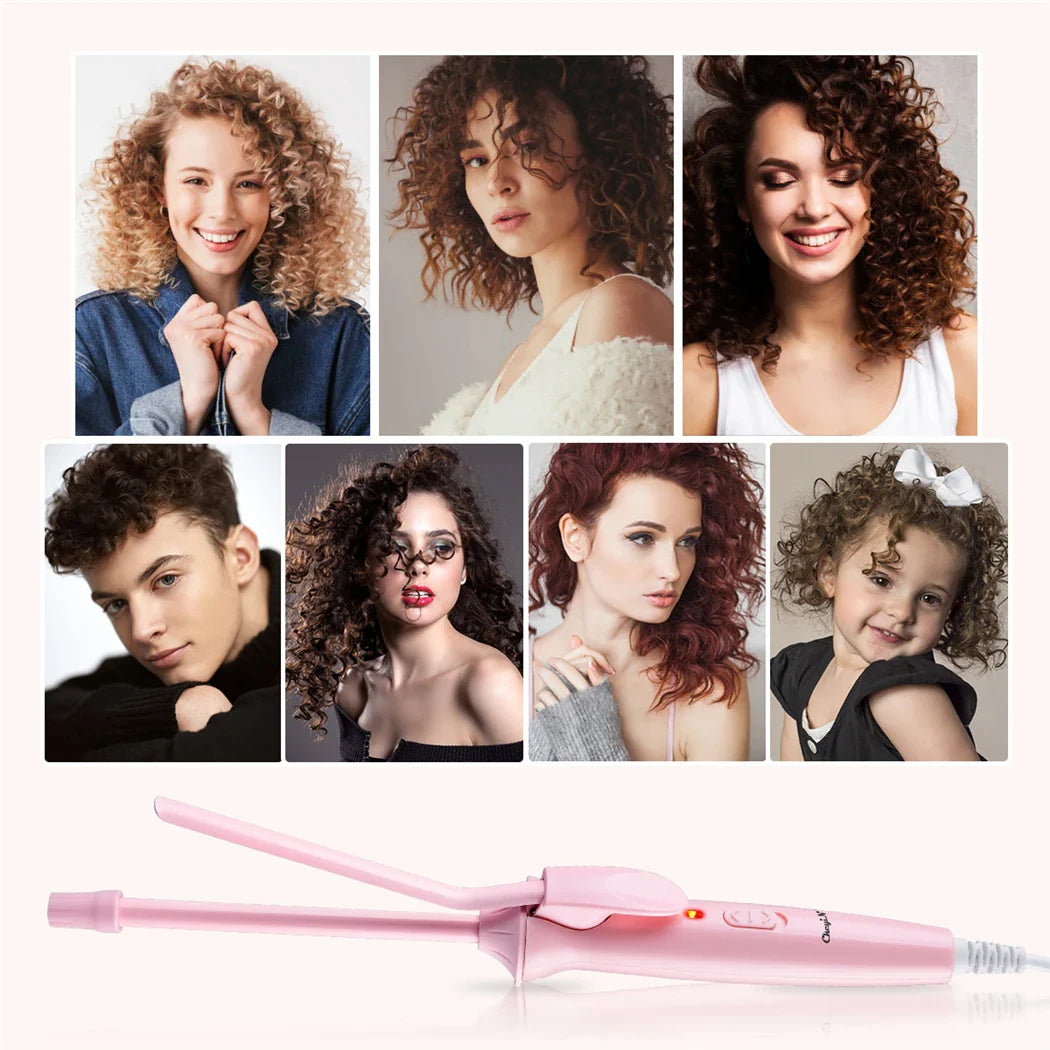 Professional 9mm Wand Curling Iron for Long Lasting Beach Waves & Curls - Perfect for Salon Styling, Home Use & Special Occasions