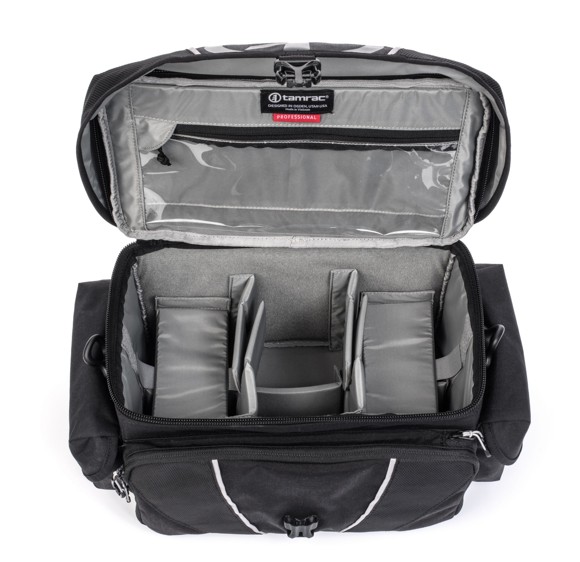 Tamrac Stratus 10 DSLR & Mirrorless Camera Bag - Waterproof Shoulder Bag with Tripod Holder Strap, Padded Interior for Photography Accessories - Perfect for Travel, Hiking & Outdoor Photography (Black)