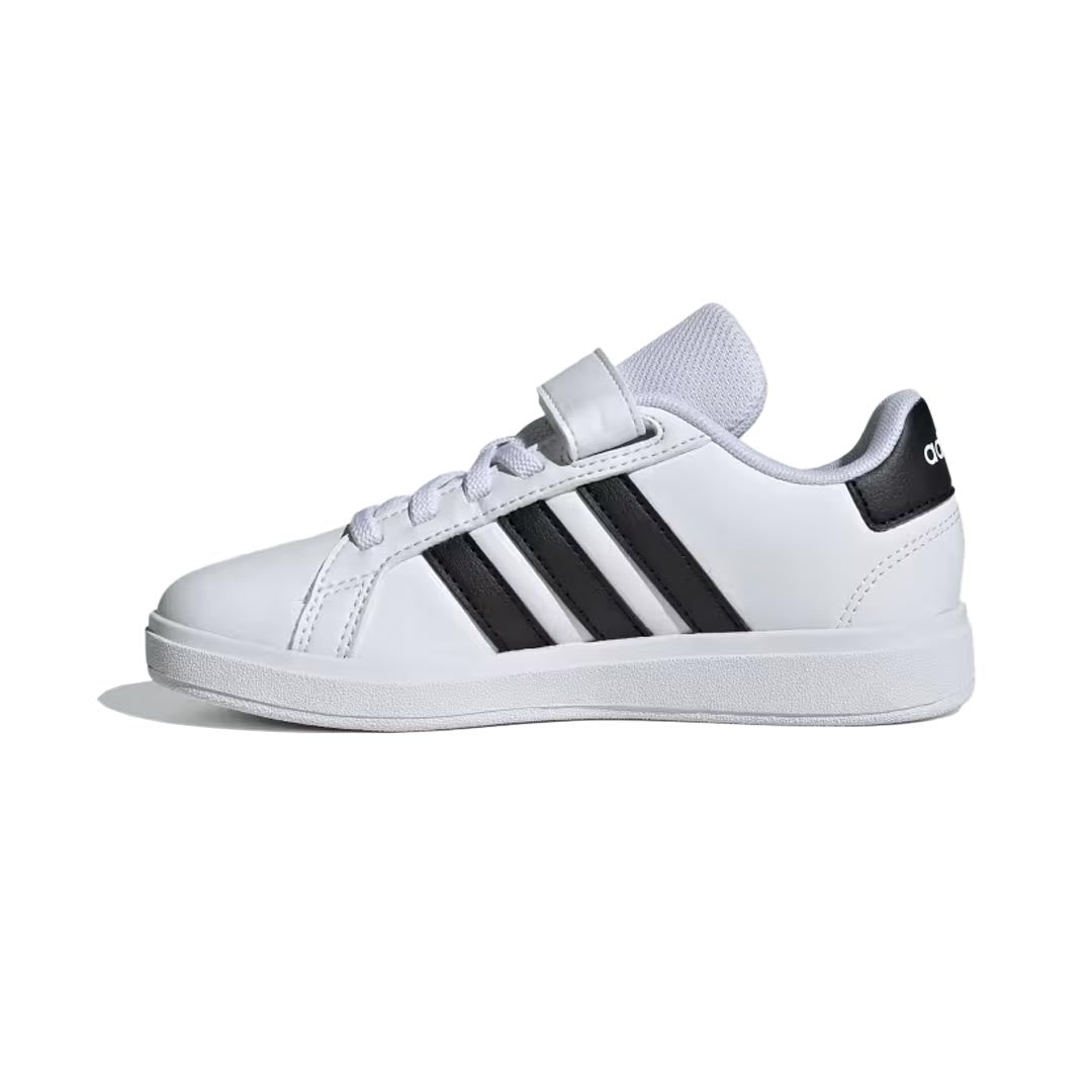 Adidas Kids' (Preschool) Grand Court 2.0 Elastic Lace Sneakers - Comfortable & Stylish Toddler Shoes for Playtime & Everyday Wear (IH5529)