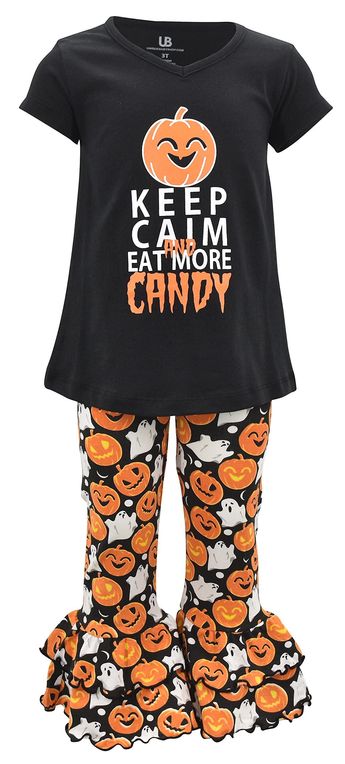 Girls 2-Piece Ruffle Leggings & Shirt Set - Toddler Outfit for Play & Dress-Up