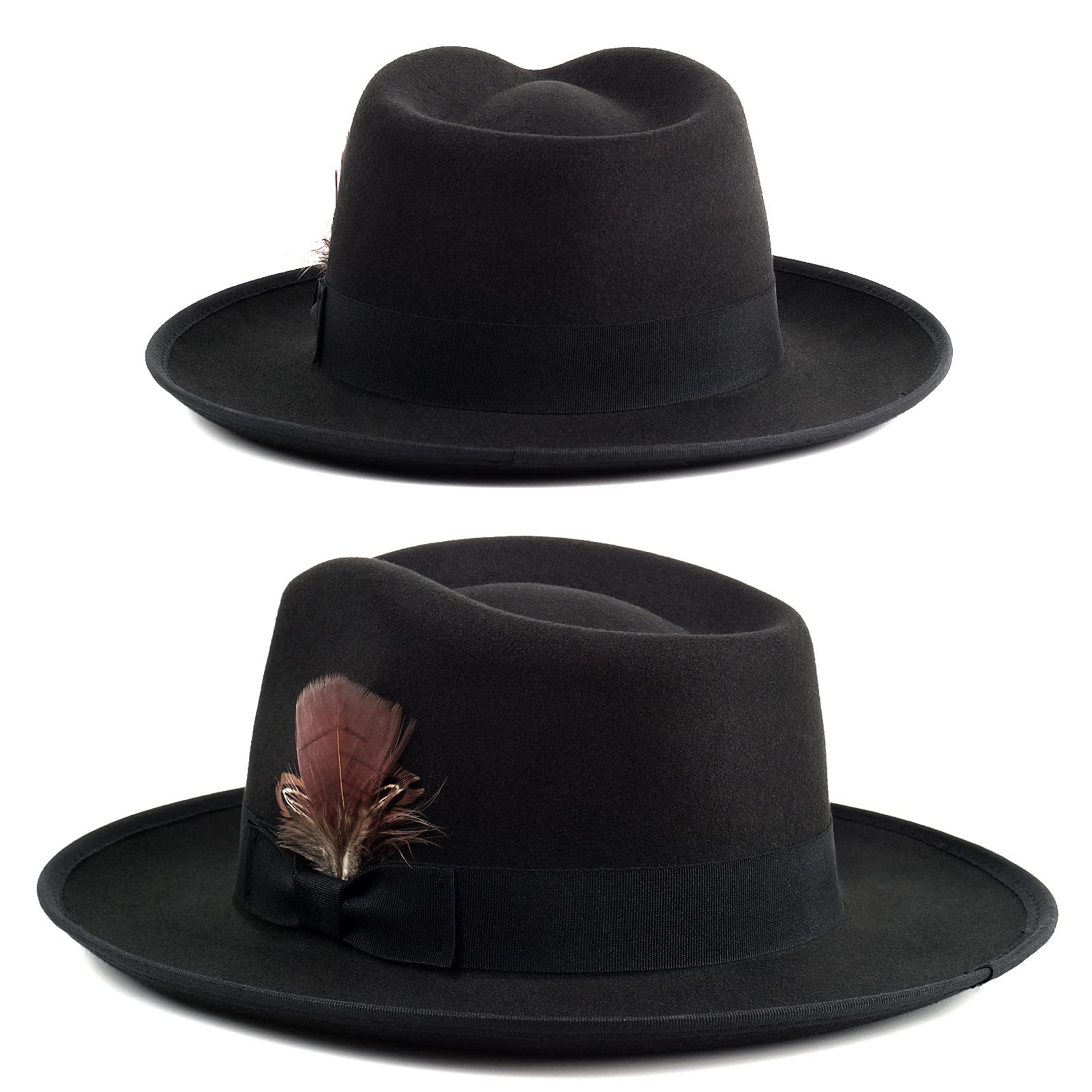 Stylish FADACHY Fedora Hat for Men & Women - Wide Brim Felt Dress Hat, Classic Panama Trilby - Perfect for Outdoor Events, Weddings & Fashion Accessories