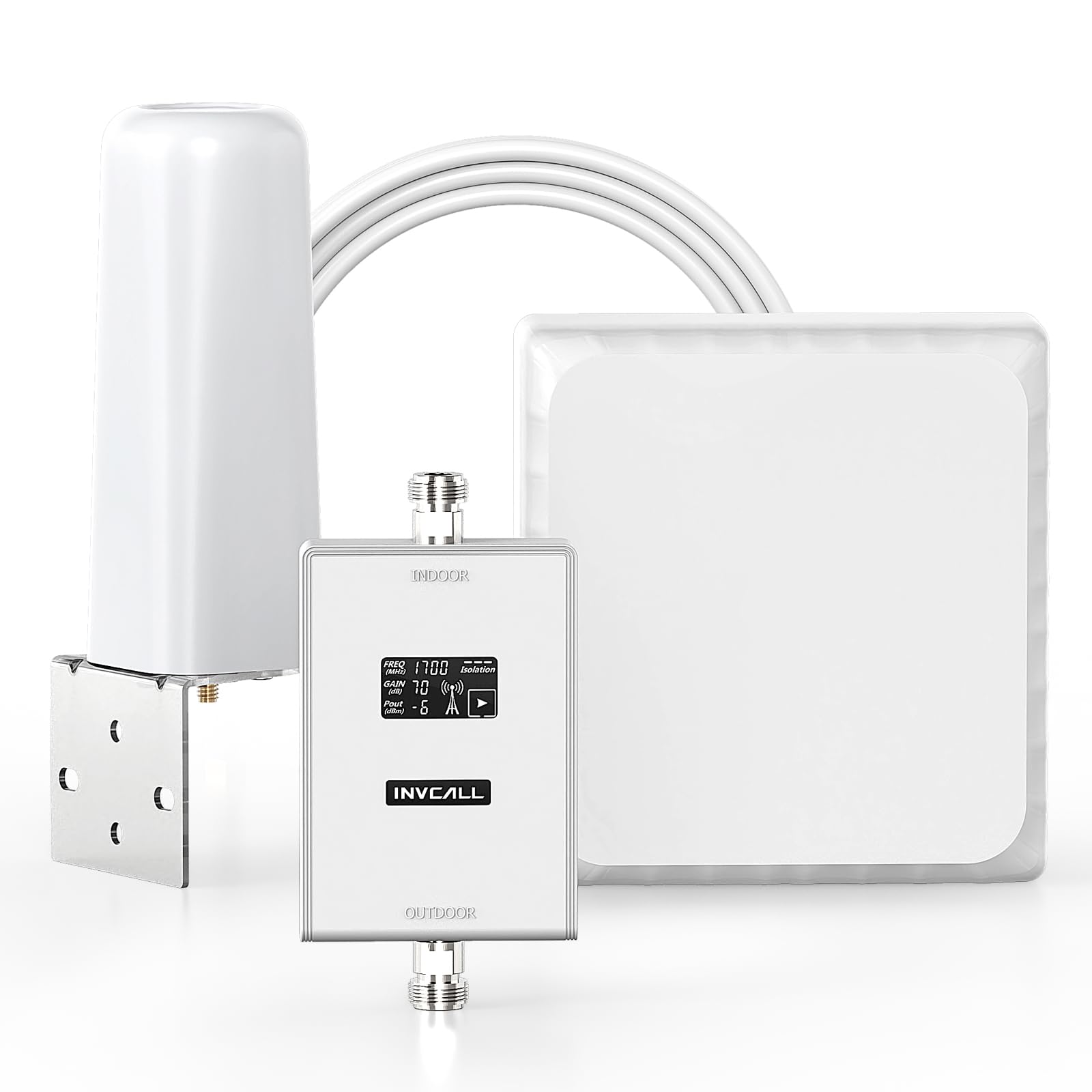 Premium 4G LTE & 3G Cell Phone Signal Booster for Home & Office - 70dB Dual Band Cellular Repeater (Band 2/4/25) | Covers 4,500 sq ft | FCC Approved for Verizon, AT&T & Sprint Networks | Perfect for Remote Work, Basements & Rural Areas