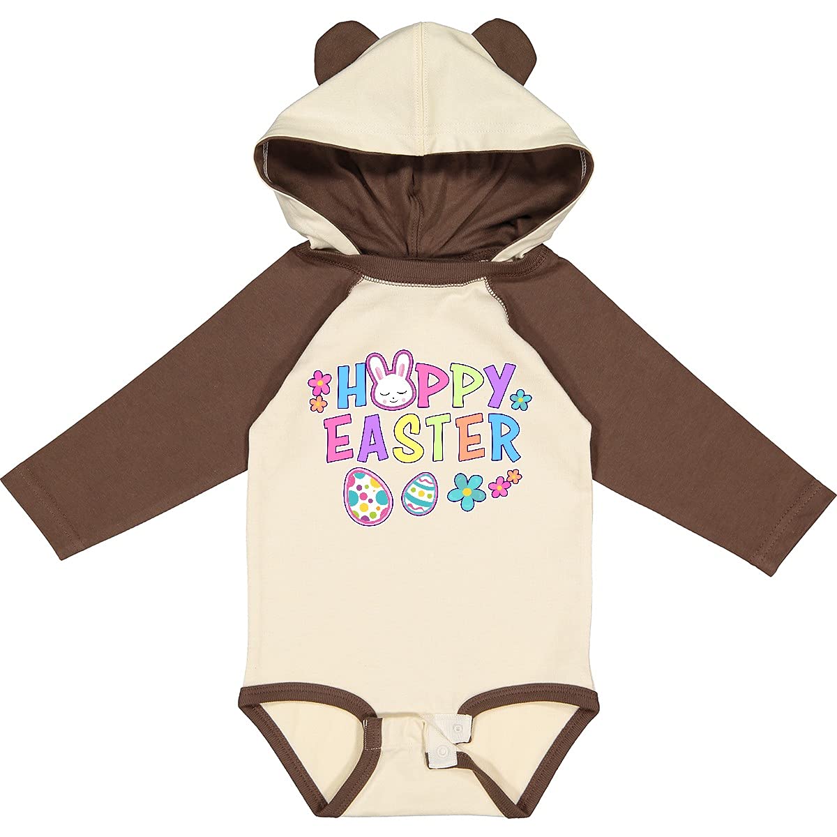 Happy Easter Bunny Face & Eggs Baby Creeper for Easter Celebrations