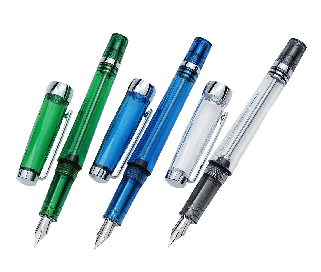 Asvine Fountain Pen Set - 3 Fine Nib Ink Pens for Writing & Gifting