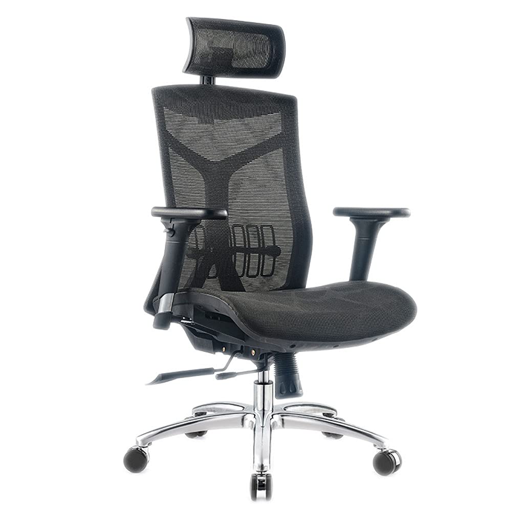 Ergonomic Office Chair - Adjustable Swivel Computer Desk Chair with Lumbar Support for Home & Gaming, Black - Perfect for Long Hours of Work, Study, and Comfortable Gaming Sessions