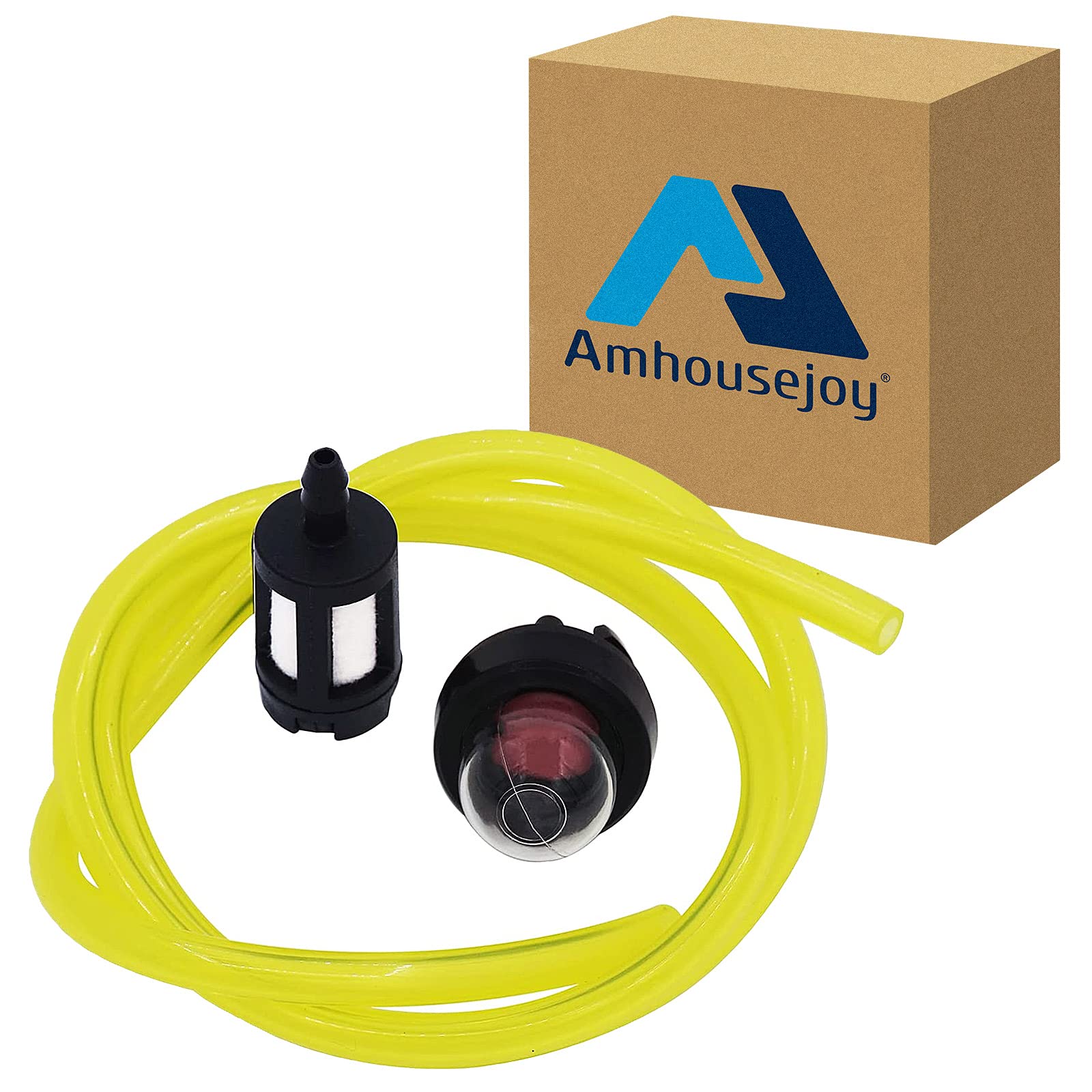 Amhousejoy Replacement Snap-In Primer Bulb Fuel Line Filter for McCulloch Chainsaw 3210 3214 3216 3200 - Compatible with Gas Chainsaws for Forestry, Landscaping & DIY Wood Cutting Projects