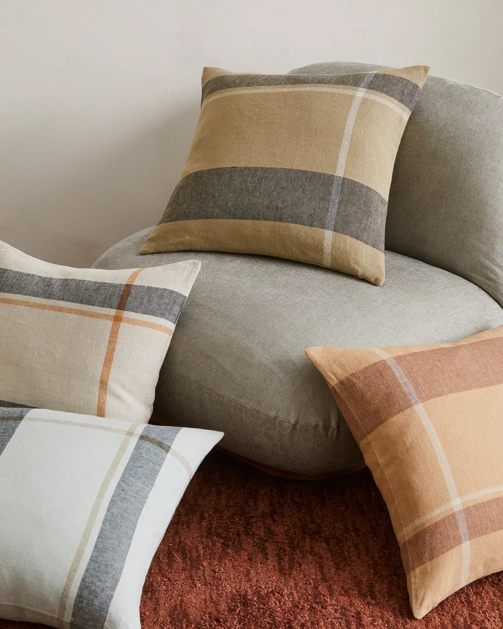 Premium Dante Linen Cushion Cover - Soft & Breathable Home Decor for Sofa, Bed, or Chair - Washable Natural Fabric Pillow Case for Living Room & Bedroom