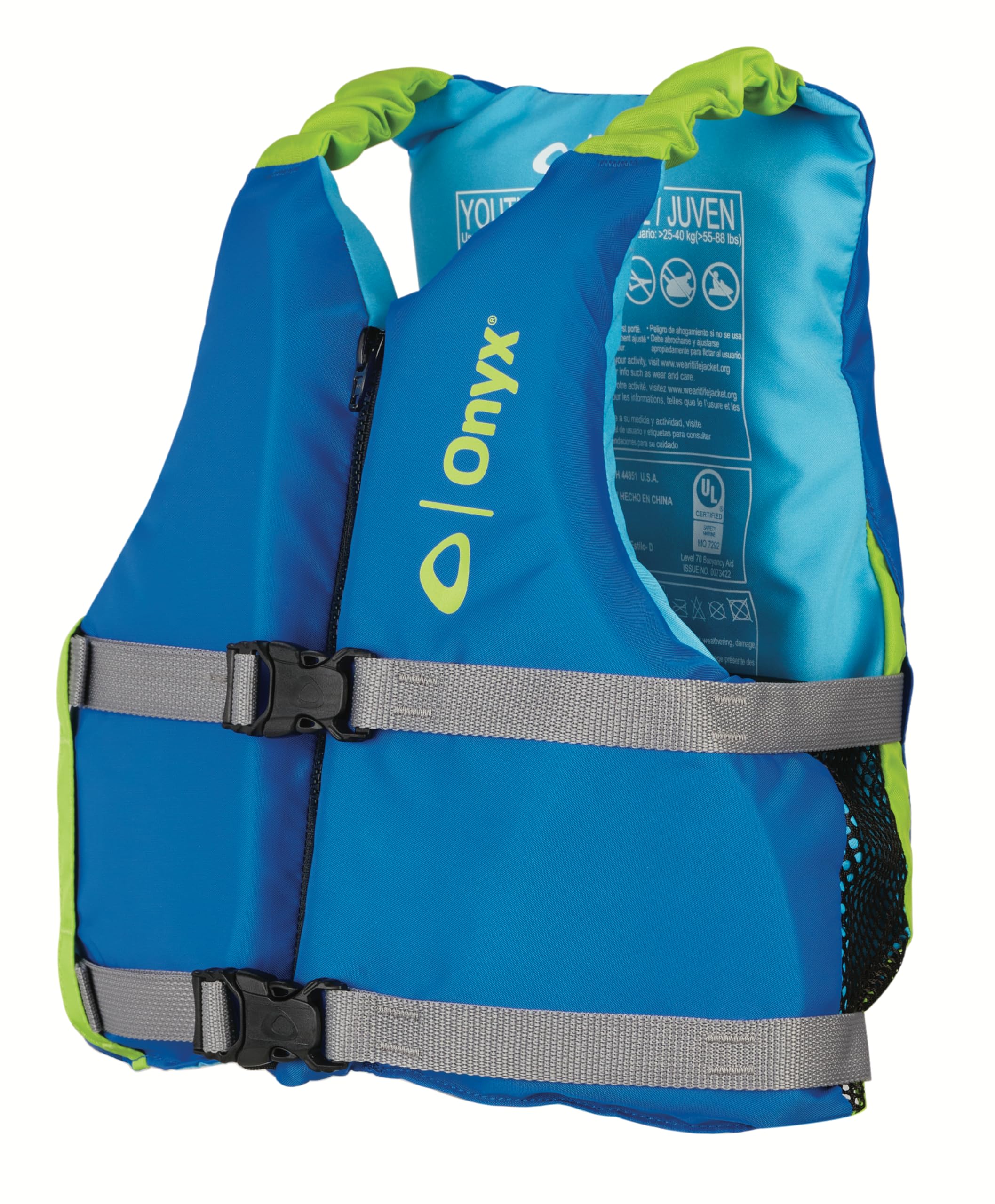 ONYX Youth Life Jacket for Paddle Sports - US Coast Guard Approved PFD for Kayaking, Canoeing & Water Activities - Lightweight & Comfortable for Kids & Teens