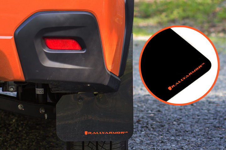 Rally Armor UR Mud Flaps for Subaru XV Crosstrek 2013-2017 | Durable Splash Guards for Off-Road & Winter Driving Protection