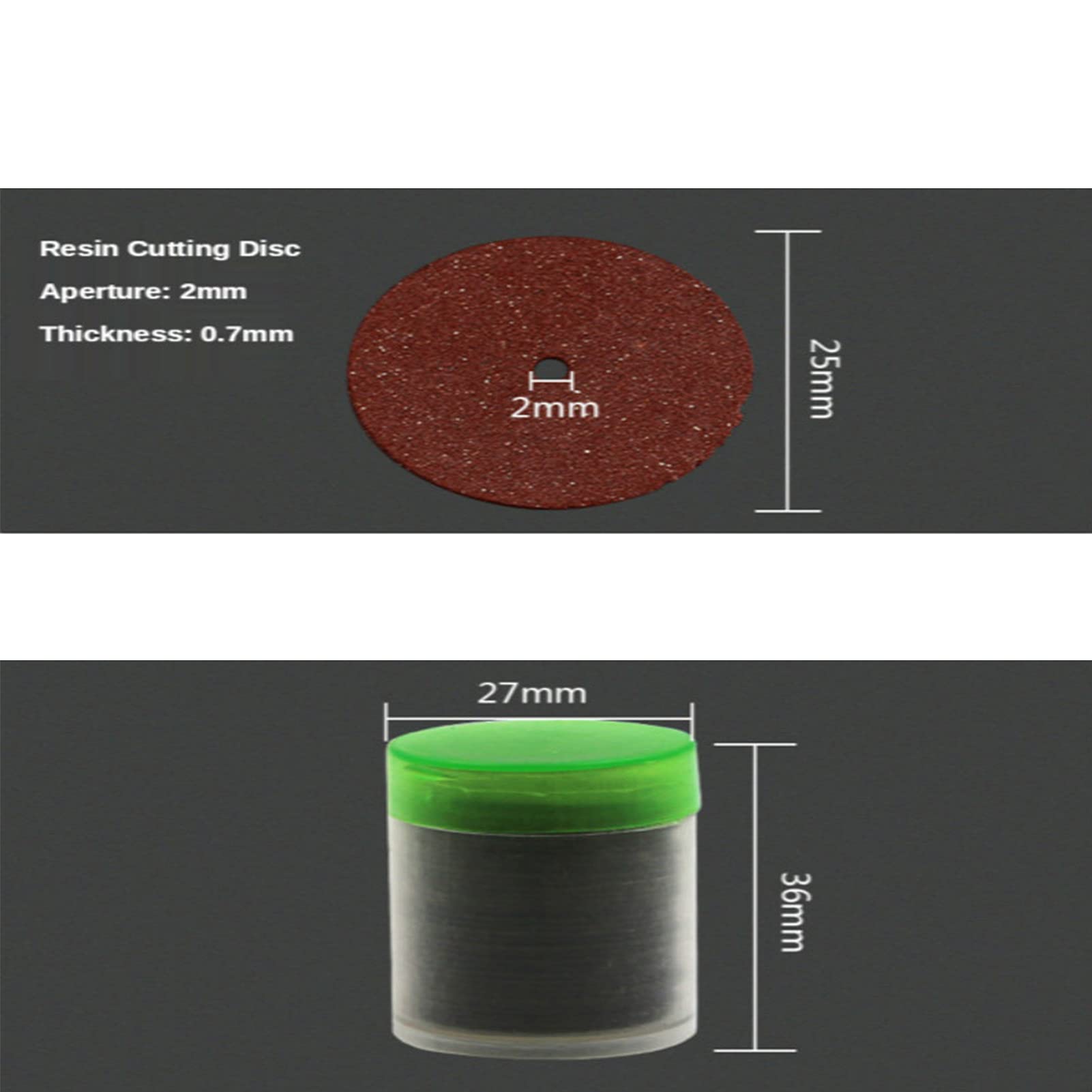 36Pcs Resin Cutting Disc Wheel Set - 25mm/1in Diameter for Metal Cutting - Compatible with Rotary Tools & Electric Grinders - Perfect for DIY Projects, Metalworking, and Home Repairs
