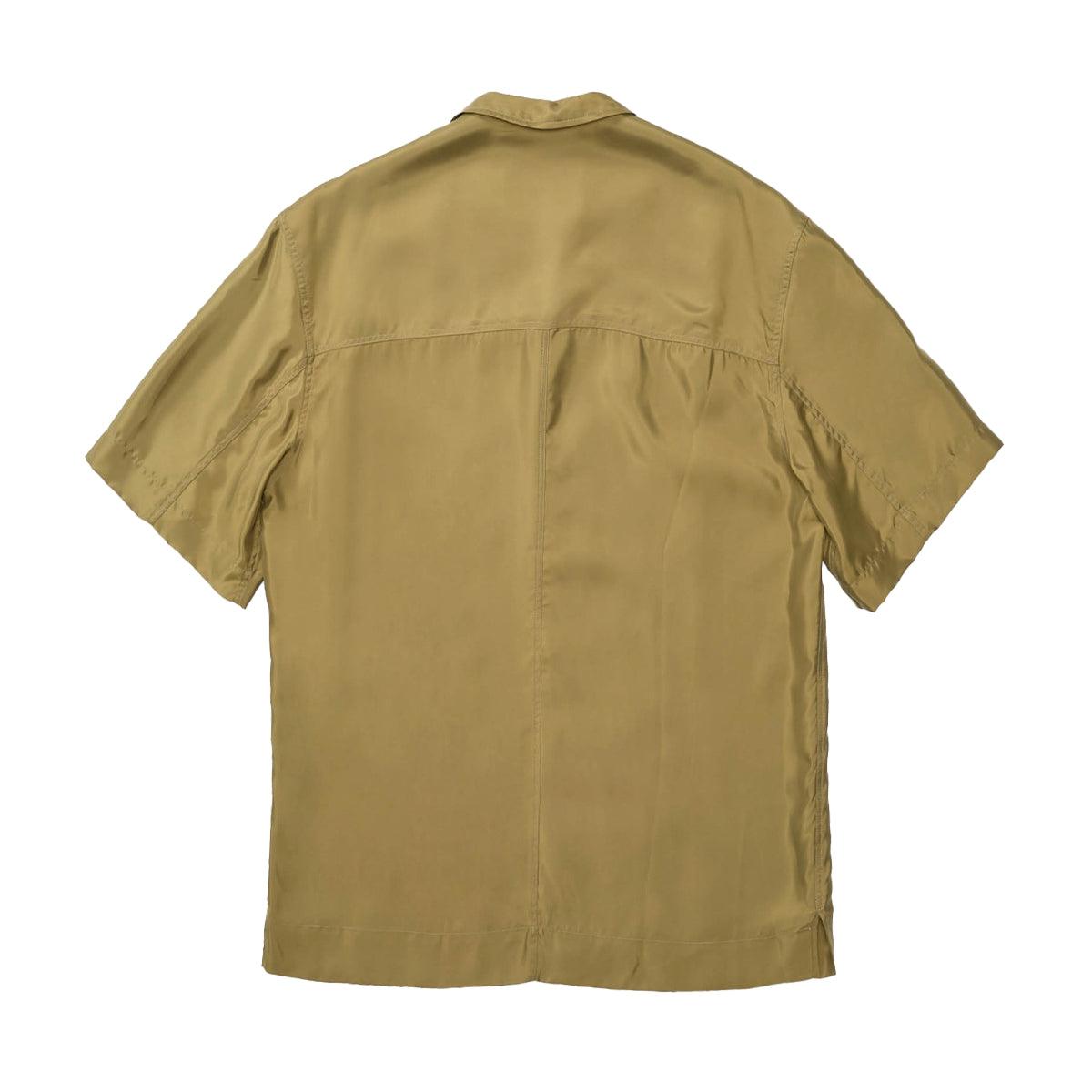 Premium Cupro Box Shirt in Khaki - Breathable & Wrinkle-Resistant Women's Blouse for Work, Travel & Casual Wear