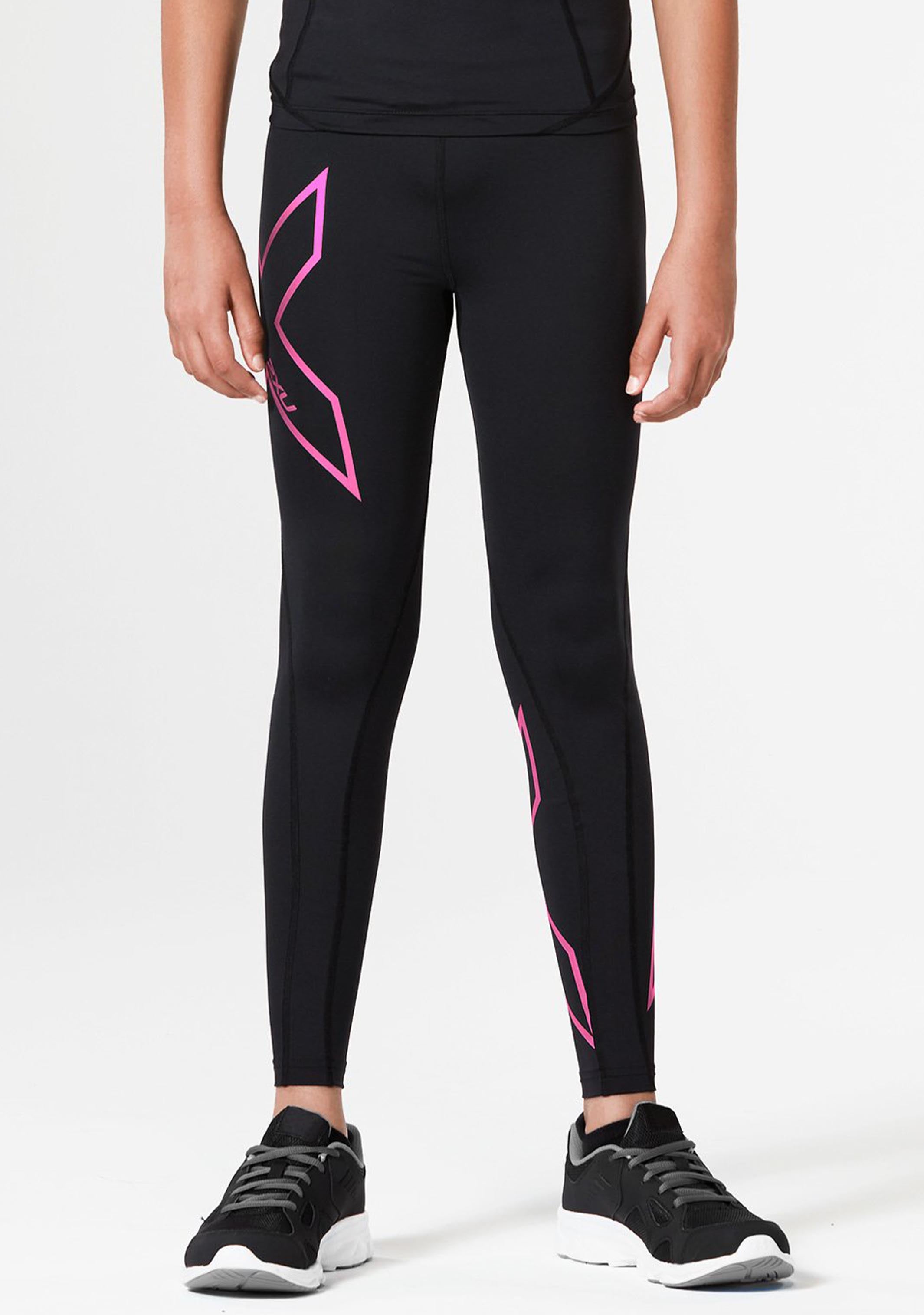 2XU Junior Core Girls Compression Tight - High-Performance Workout Leggings for Running, Yoga & Training - Moisture-Wicking & Breathable Activewear for Teen Girls