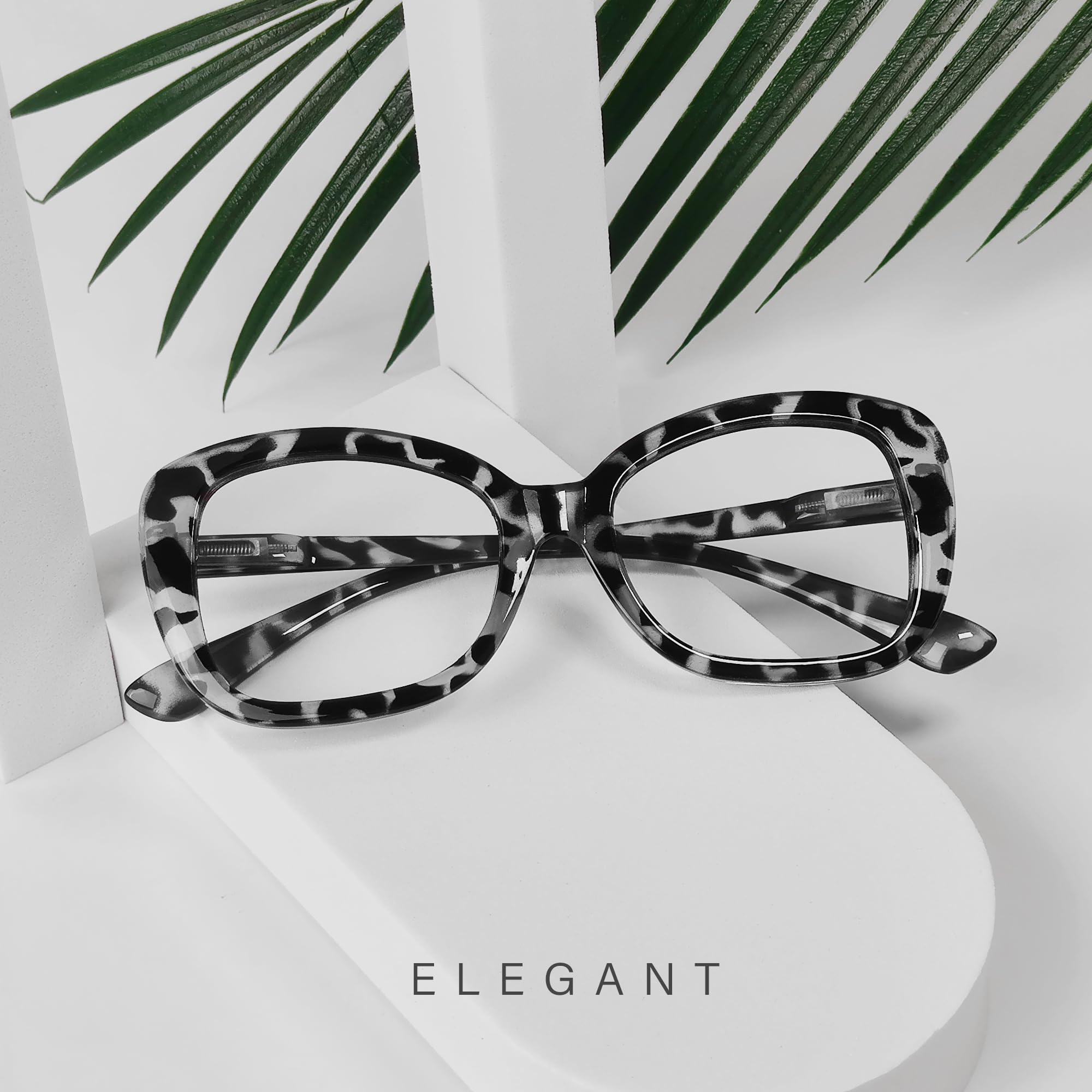 Eyekepper Blue Light Blocking Glasses for Women - Grey Tortoise +0.75 for Computer & Reading