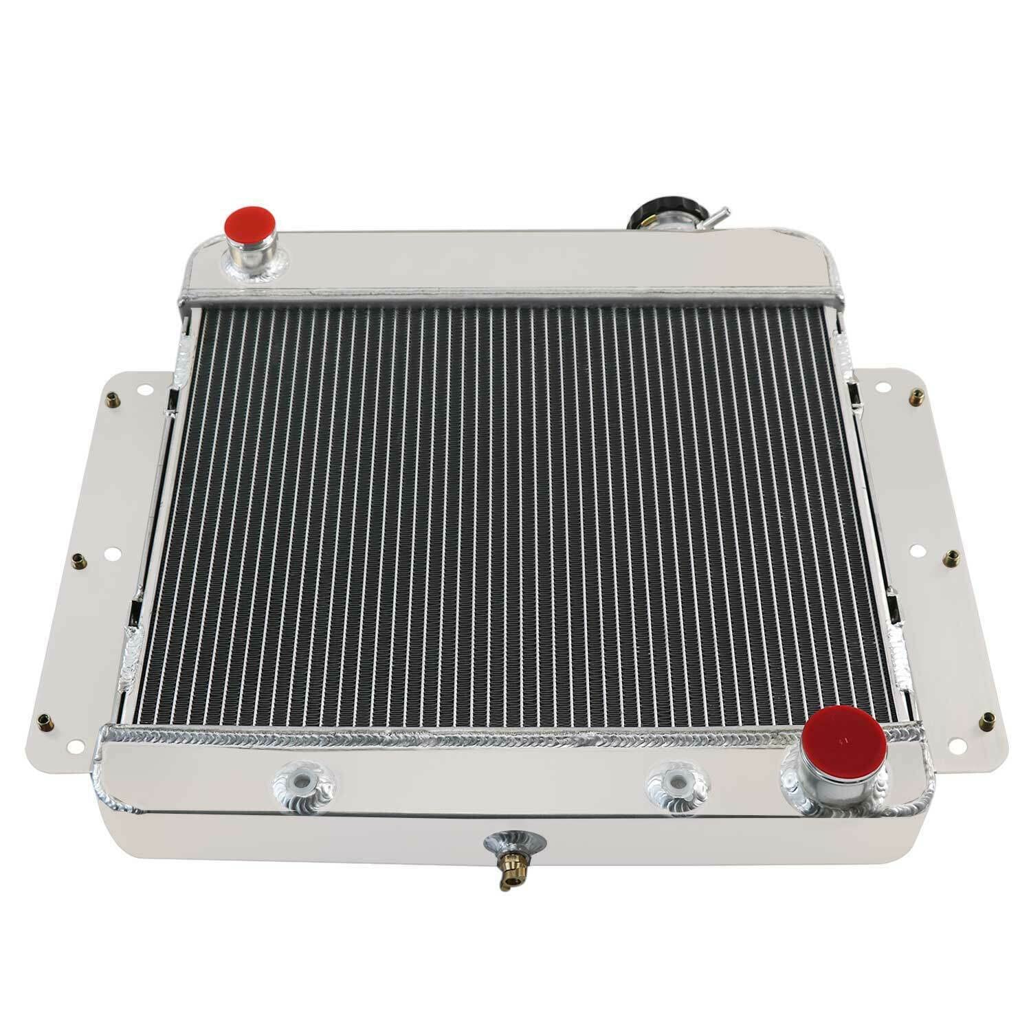 1962-1967 Chevy II Nova Base & SS Aluminum Radiator Kit - 3 Row High Performance Cooling System with Fan Shroud & Relay Kit for L6/V8 Engines - Perfect for Street Racing, Hot Rods & Classic Car Restoration