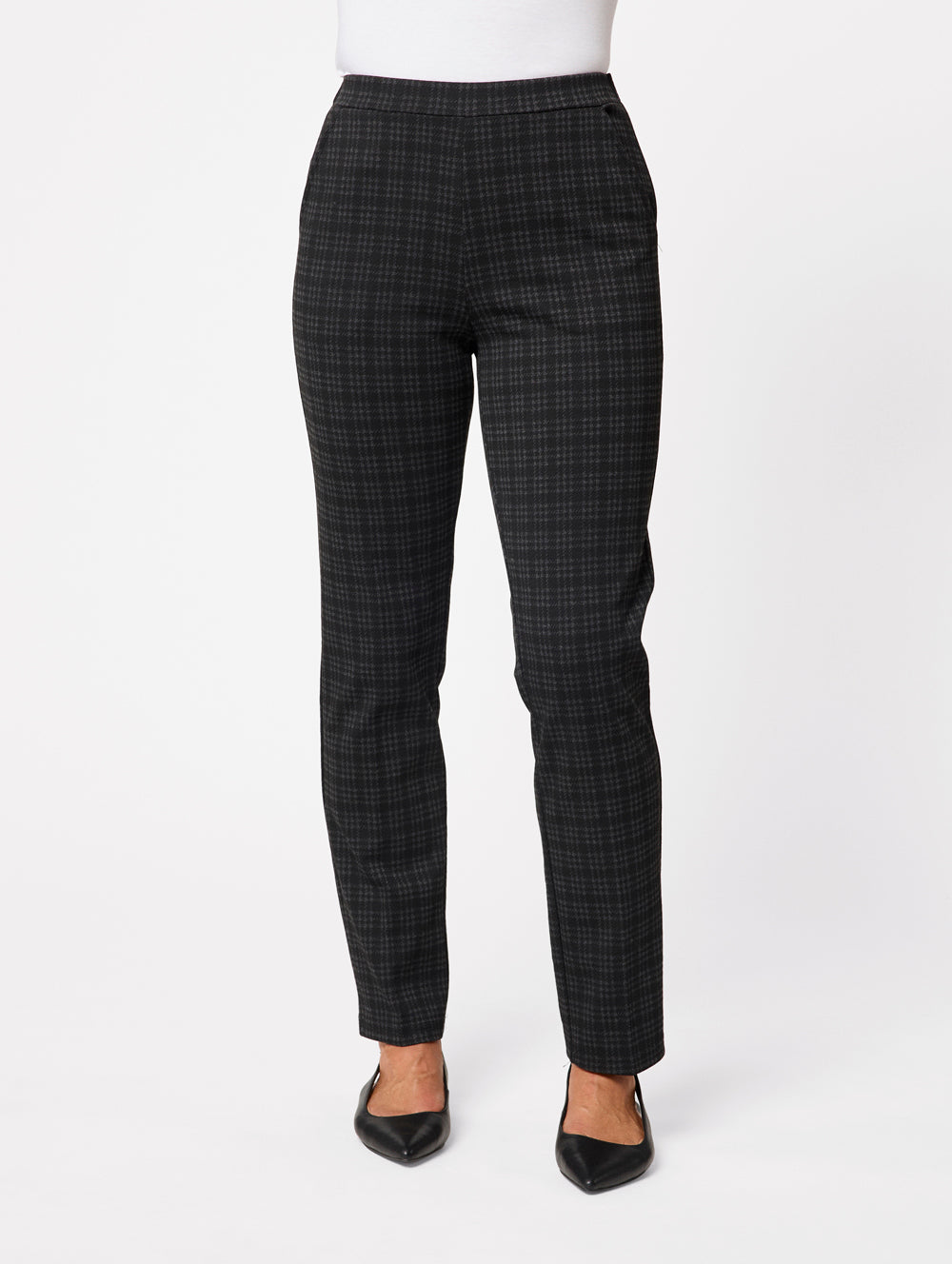 Malena Women's Short Length Pants - Comfortable Stretchy High Waist Casual Trousers for Work, Travel & Everyday Wear