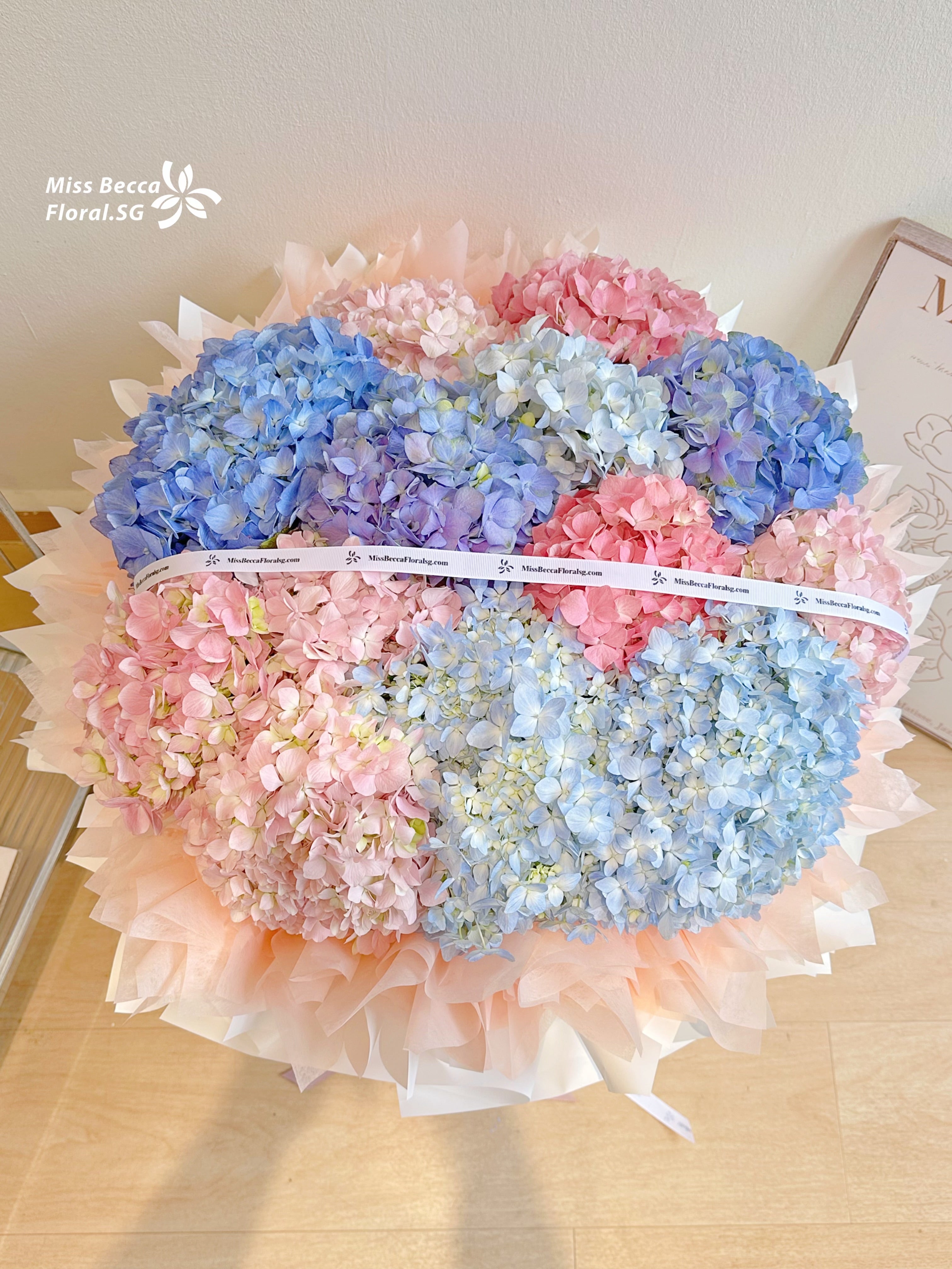 Premium Korean Style Hydrangea Bouquet - Extra Large Fresh Flower Arrangement for Weddings, Home Decor & Special Occasions