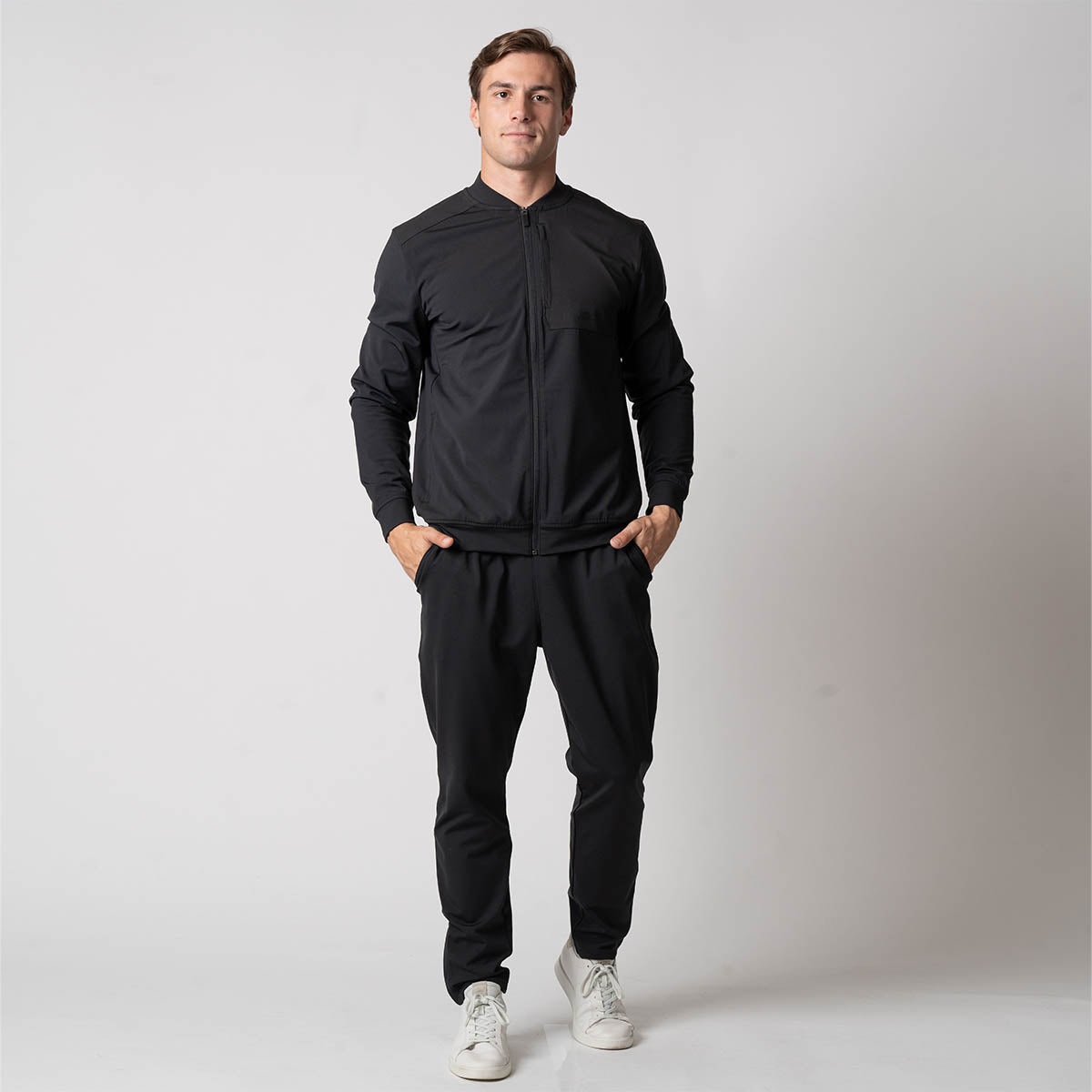 Men's Warm Up Full Zip Jacket - Lightweight Athletic Hoodie for Running, Gym & Outdoor Activities | Breathable Performance Jacket for Men