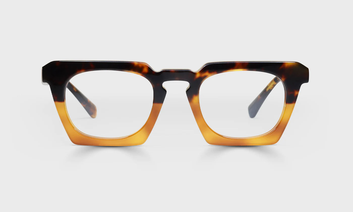 Juxtaposition Color 19 Tortoise Fade Front with Tortoise Temples - Stylish Unisex Eyeglass Frames for Men & Women | Perfect for Reading, Fashion Accessories, and Everyday Wear