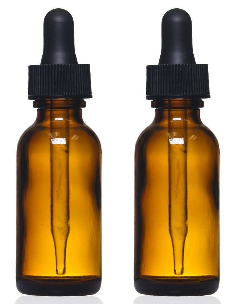 Premium 1 oz Amber Glass Bottles with Eye Droppers (2-Pack) - Essential Oil Bottles, Perfume Containers & Cologne Storage - Includes Blank Labels for DIY - Perfect for Aromatherapy, Travel & Gift Packaging