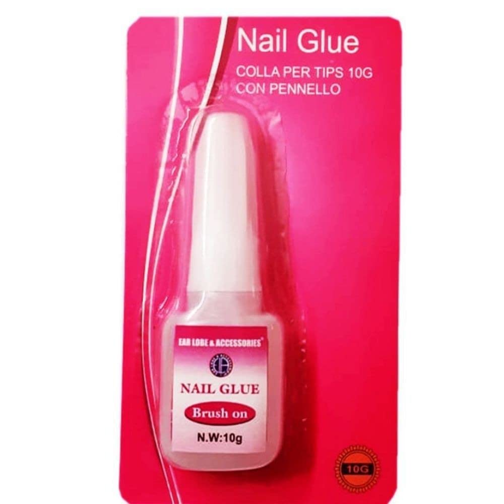 D.B.Z. Professional Nail Art Kit - 100 Transparent False Nails, 5 Color Nail Striping Tapes & Nail Glue (7-Piece Set) for DIY Manicure, Salon Nails & Home Nail Art Design