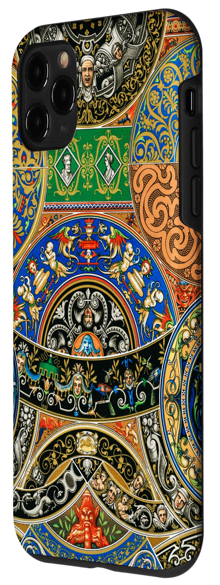 iPhone 11 Pro Case - Renaissance Inspired Art Deco Design with Cherub & Angel Motifs - Perfect for Art Lovers & Vintage Style Enthusiasts