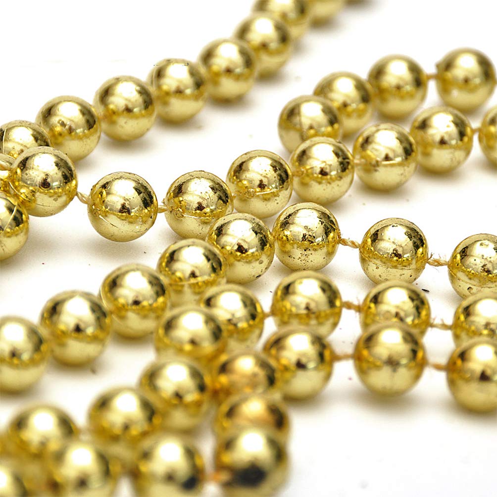 NUOBESTY 3-Piece Pearl Christmas Garland - Gold & Silver Beaded Hanging Chains for Xmas Tree Decor, Holiday Party, Home & Office Decoration - Elegant Festive Ornaments for Christmas Celebrations