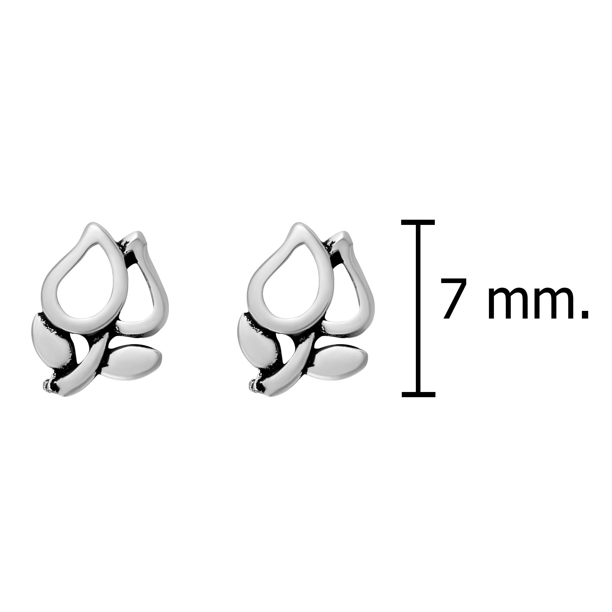 AeraVida Petite Tulip Flower Sterling Silver Stud Earrings for Women - Dainty Floral Jewelry Gift for Daughter, Girlfriend, Wife | Perfect for Everyday Wear, Date Night & Special Occasions
