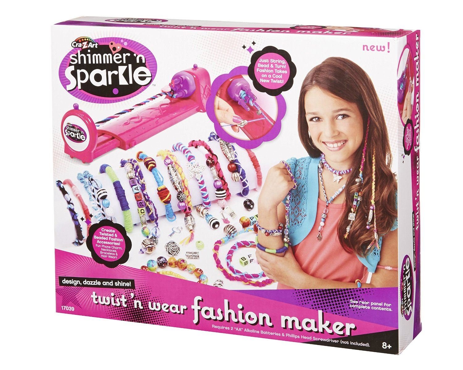 Shimmer and Sparkle 3-in-1 Twist & Wear Jewelry Maker Kit - DIY Fashion Accessories for Teens & Adults - Perfect for Parties, Gifts & Creative Crafting