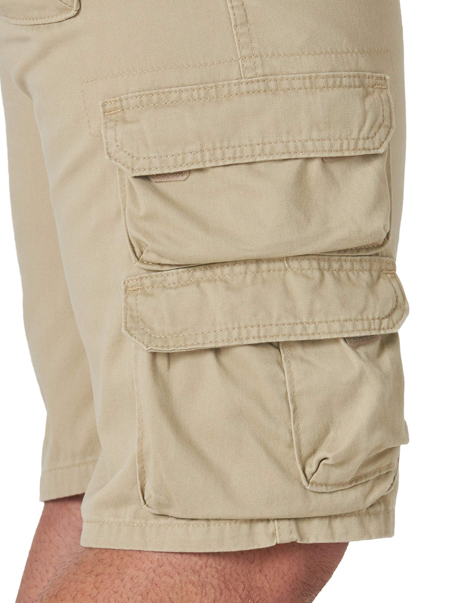 Wrangler Authentics Men's Premium Twill Cargo Shorts - Durable Comfort for Outdoor Adventures, Hiking & Casual Wear