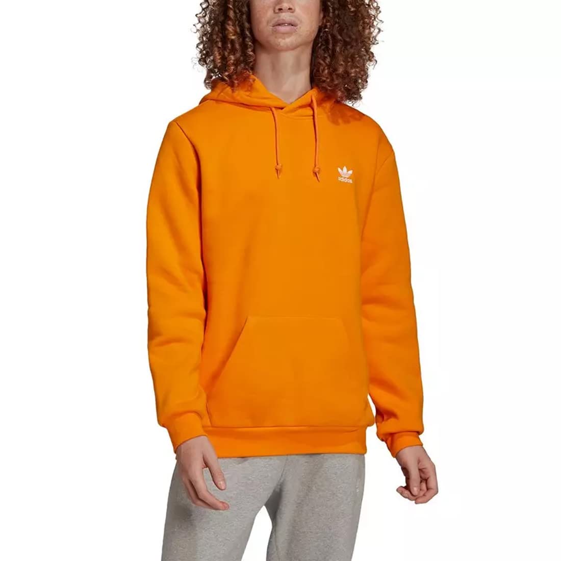 adidas Originals Men's Trefoil Essentials Hoodie - Classic Pullover Sweatshirt for Casual Wear, Street Style & Gym Comfort | Soft Cotton Blend Fleece for Everyday Use