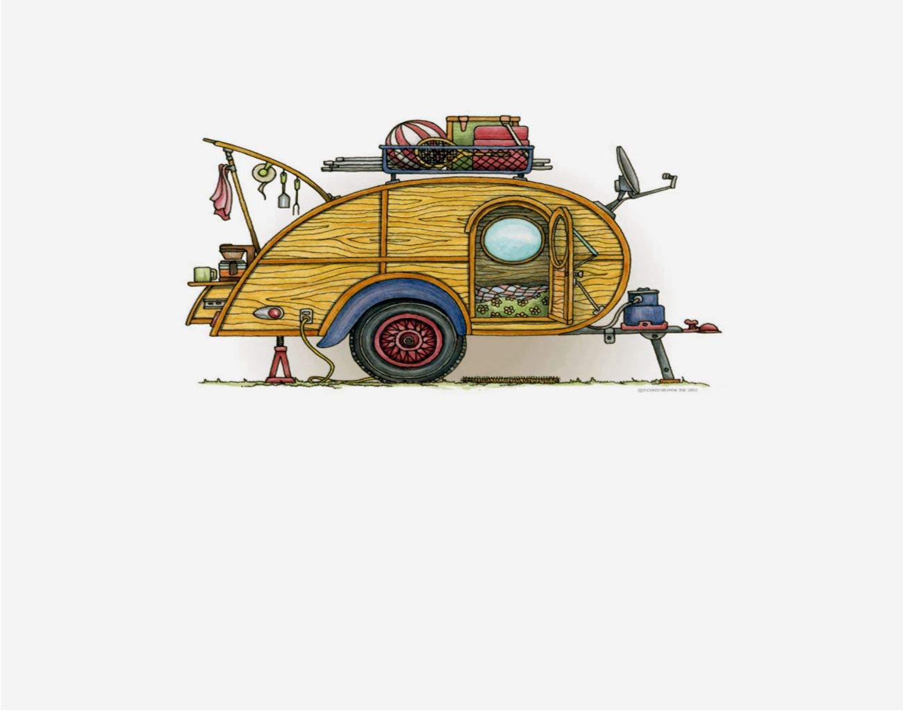 5D DIY Diamond Painting Kit - Vintage RV Teardrop Camper Travel Trailer Art | 12x16 Inch Full Drill Cross Stitch Canvas | Wall Decor for Home, Office & Gifts | Perfect for Relaxation & Craft Lovers