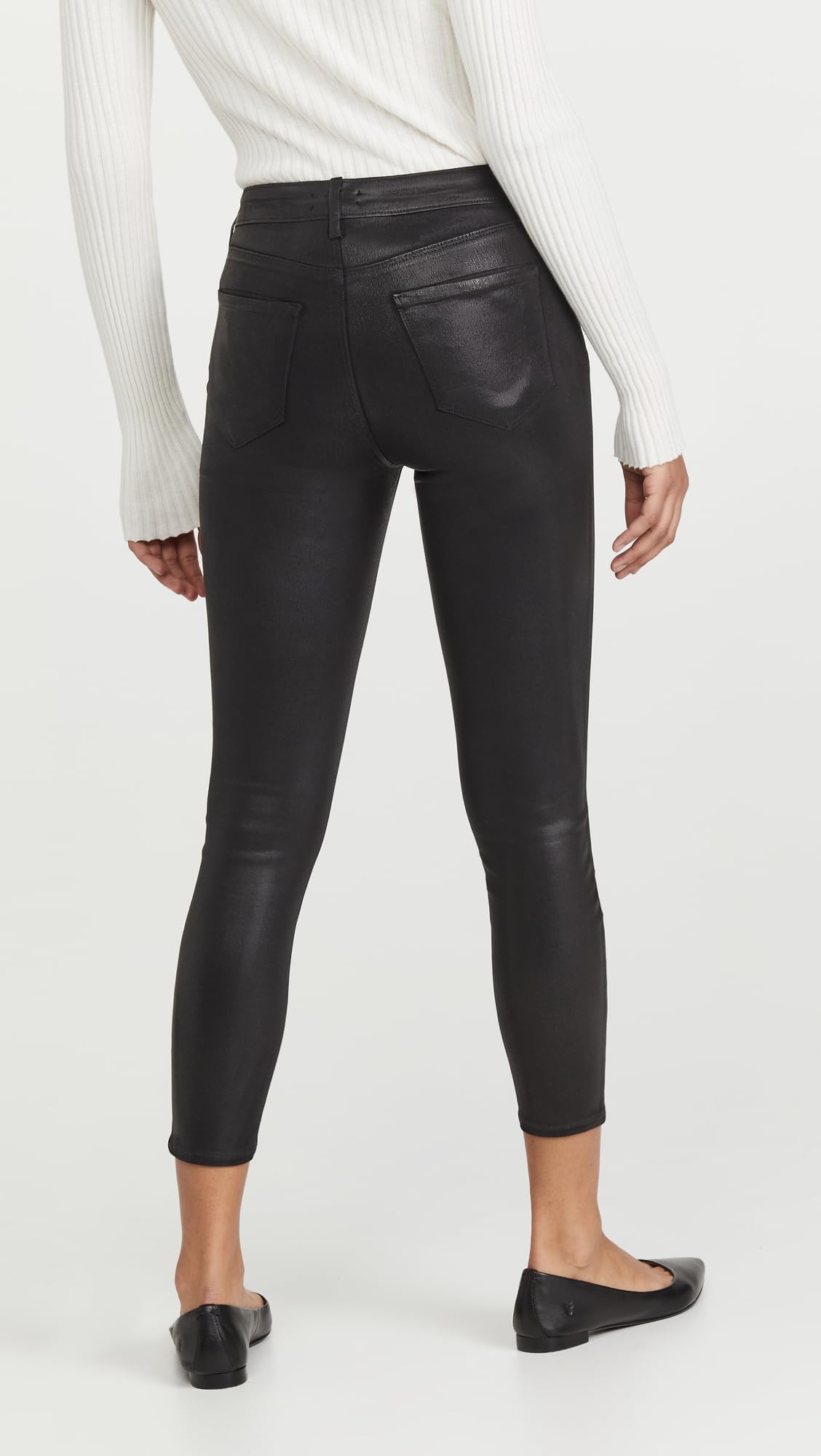 L'AGENCE Women's Margot Coated Skinny Jeans - High Waist Stretch Denim Pants for Casual & Night Out | Perfect for Date Night, Office & Weekend Wear