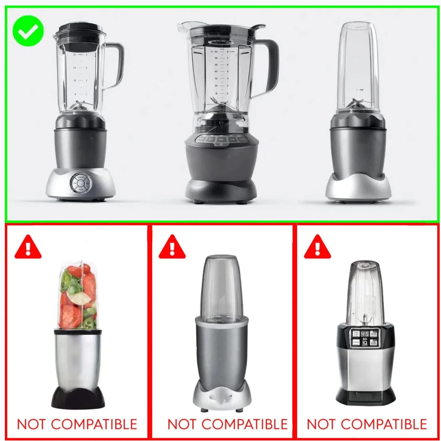 NutriBullet Blender Replacement Parts - Combo Blade & Accessories for 1200W NutriBullet Blender - Perfect for Smoothies, Juicing & Food Prep