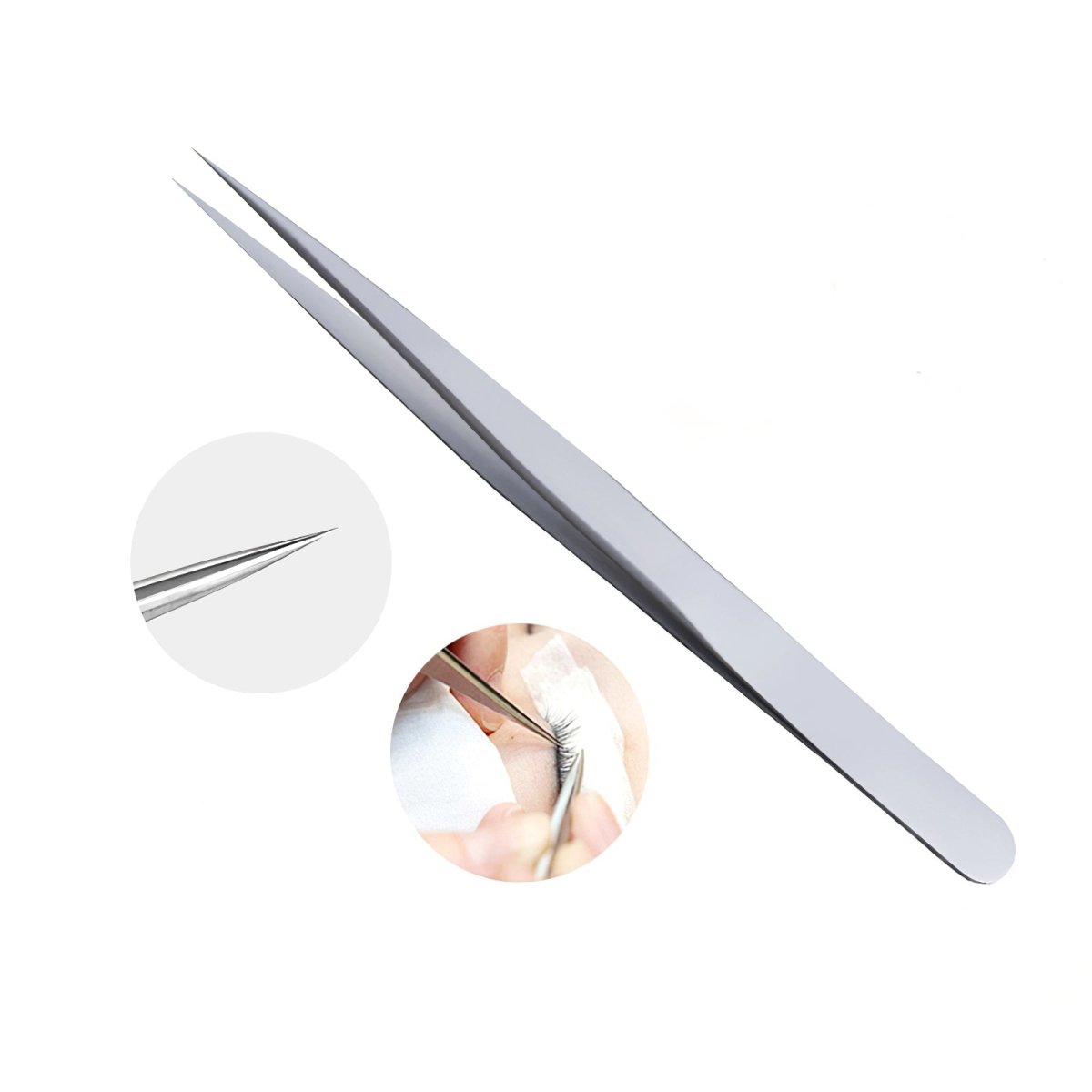 Professional ST12 Eyelash Tweezers for Precise Extension Application - Perfect for Lash Artists, DIY Extensions & Salon Use
