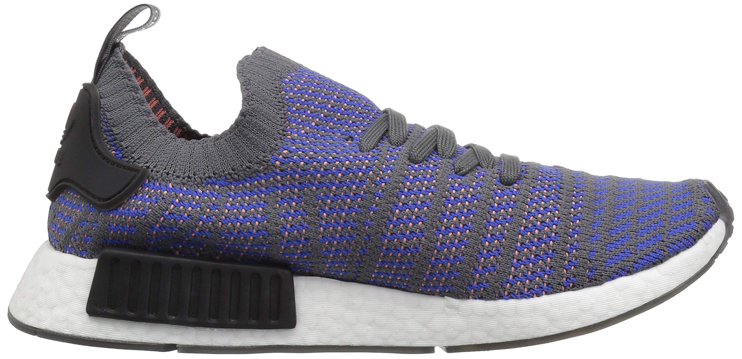 adidas Originals Men's NMD_R1 STLT Primeknit Running Shoes - Hi-Res Blue/Black/Chalk Coral - Size 7.5 | Lightweight & Breathable for Running, Gym Workouts & Casual Wear