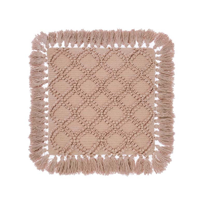 Terracotta Square Filled Cushion - Decorative Throw Pillow for Sofa, Bed & Outdoor Furniture - Boho Home Decor Accent for Living Room, Patio or Dorm