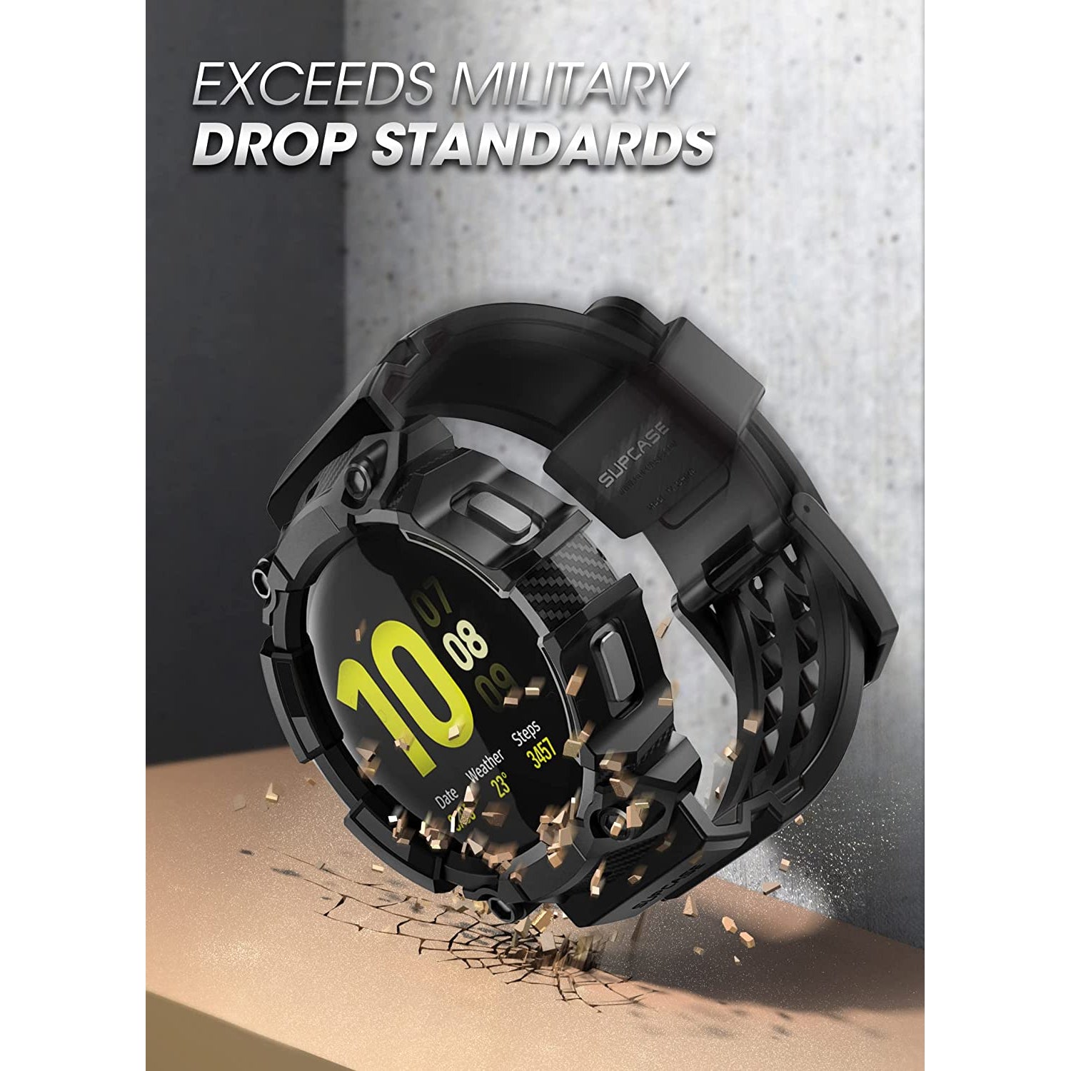 Samsung Galaxy Watch5 44mm Case with Unicorn Beetle PRO Wristband - Durable Protective Cover for Smartwatch - Perfect for Running, Workouts & Outdoor Activities