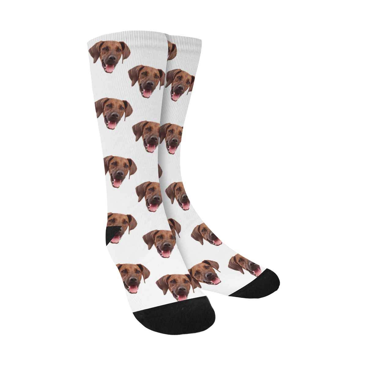 Custom Photo Printed Socks - Personalized Pet Dog Face Crew Socks for Men & Women | Unique Gift for Pet Lovers, Couples & Family - Great for Birthdays, Anniversaries & Holidays