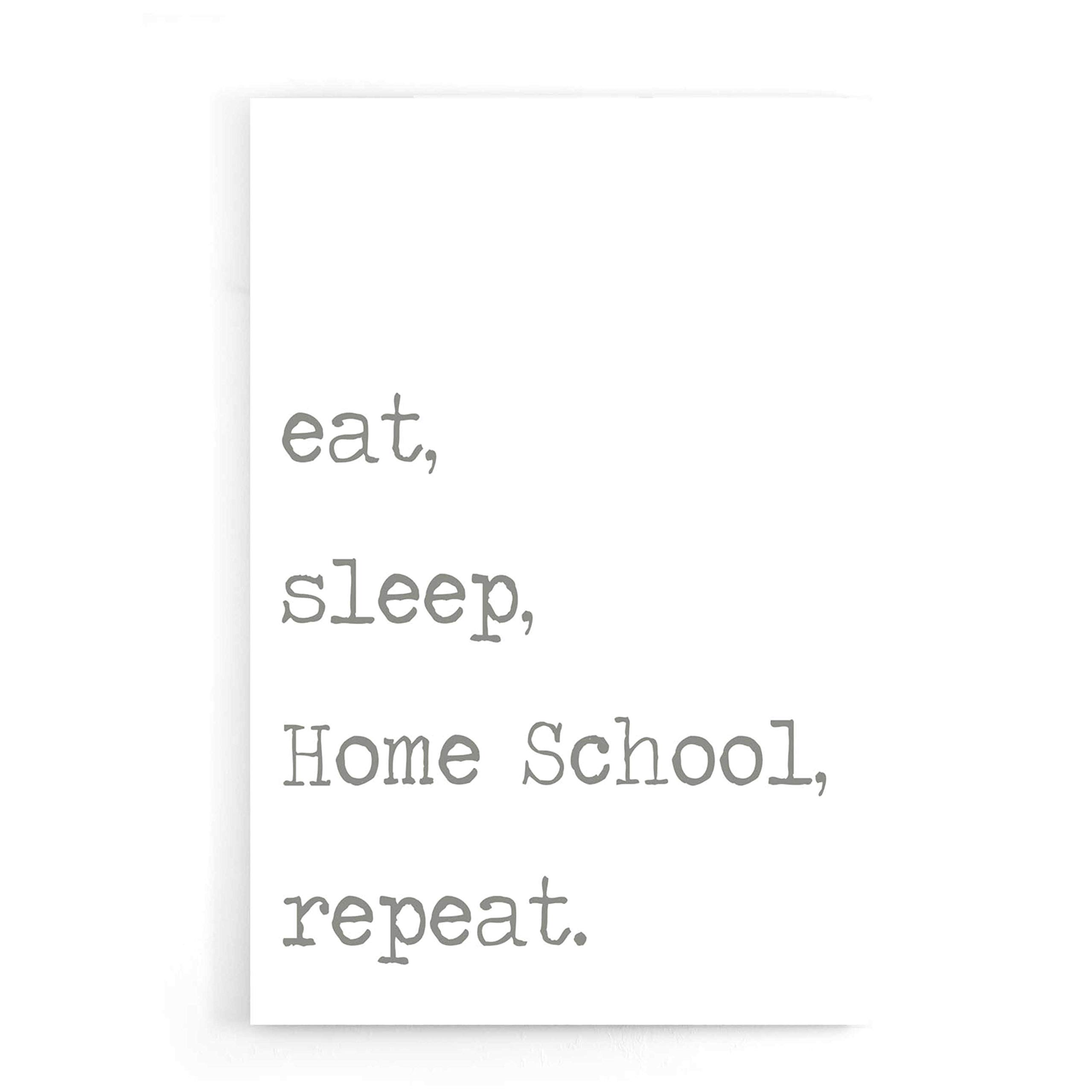 Epic Art 'Home School, Repeat' by Lauren Rader - 16x24 Inch Acrylic Glass Wall Decor - Modern Abstract Painting for Living Room, Bedroom & Office