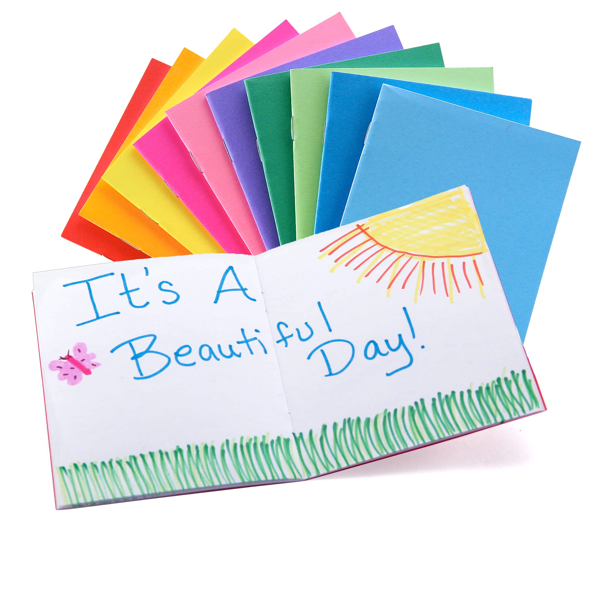 Hygloss Blank Books 8.5x11 Inches - 50 Pack Multicolor for Journaling & Sketching - Perfect for Art & Craft Projects
