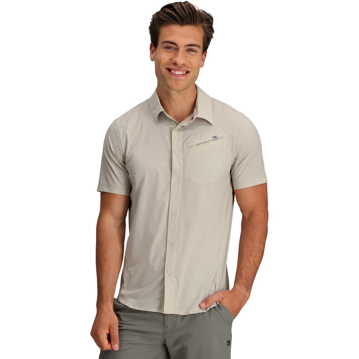 Outdoor Research Men's Astroman Short Sleeve Sun Shirt - UPF 50+ UV Protection, Lightweight & Breathable for Hiking, Fishing, Camping & Outdoor Adventures