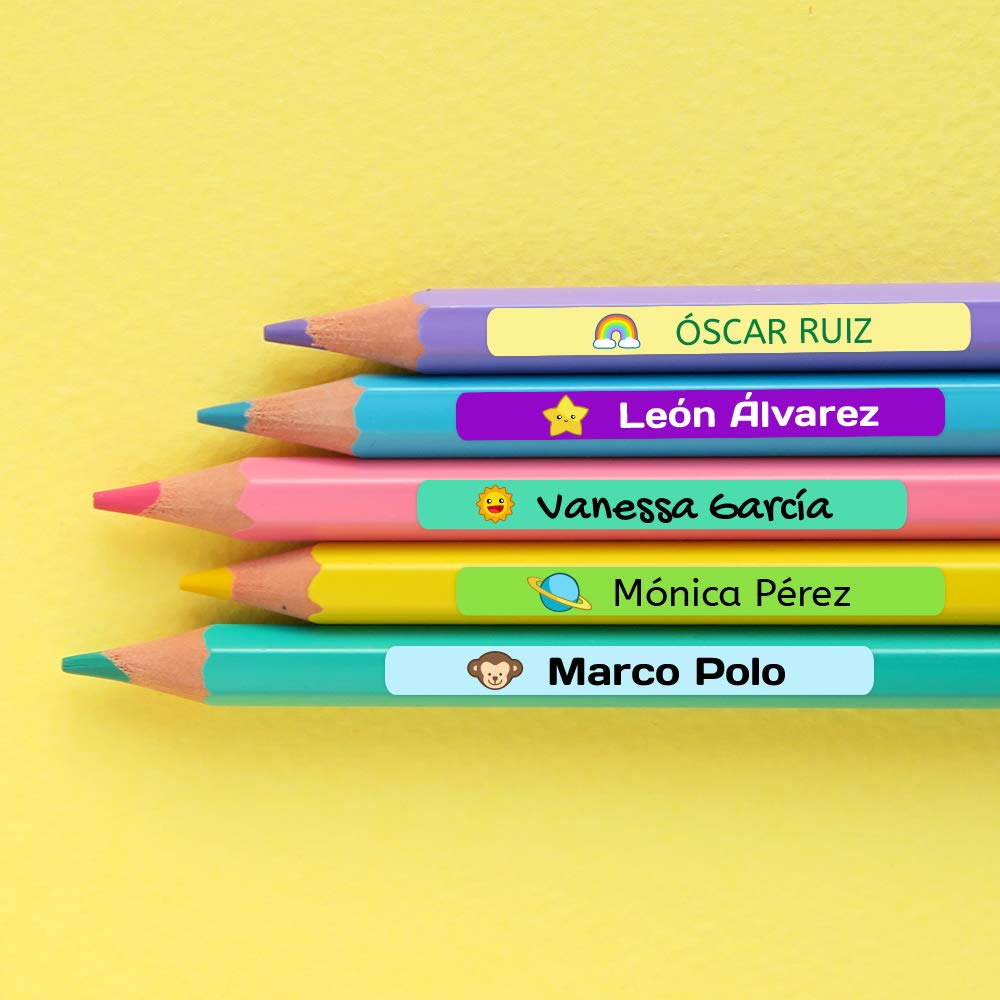 Durable 50-Pack Mini Adhesive Labels for Pencils, Pens & Toothbrushes - 1.81 x 0.23 Inch Waterproof Stickers, Microwave & Dishwasher Safe - Perfect for School Supplies, Kids Organization & Personalized Dinosaur-Themed Items | Great for Classroom, Office & Home Use