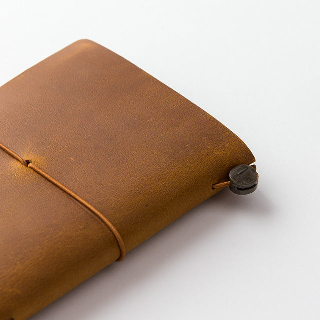 TRAVELER'S COMPANY TRAVELER'S Notebook Starter Kit - Passport Size in Camel Brown | Premium Travel Journal for Writing, Sketching & Memory Keeping | Perfect Gift for Travelers, Writers & Artists
